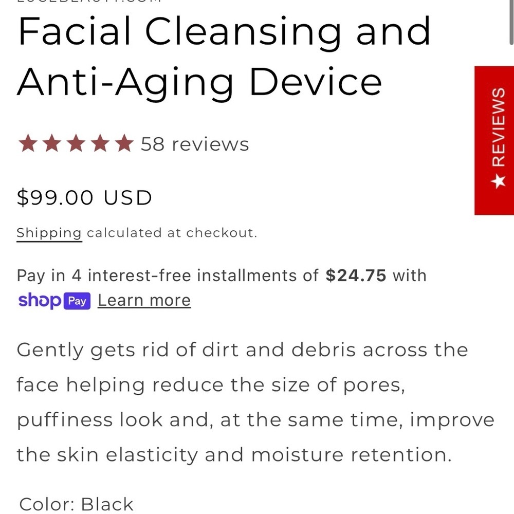 Luce Black 180 Facial Cleansing and Anti Aging Device. NWT - Picture 8 of 11